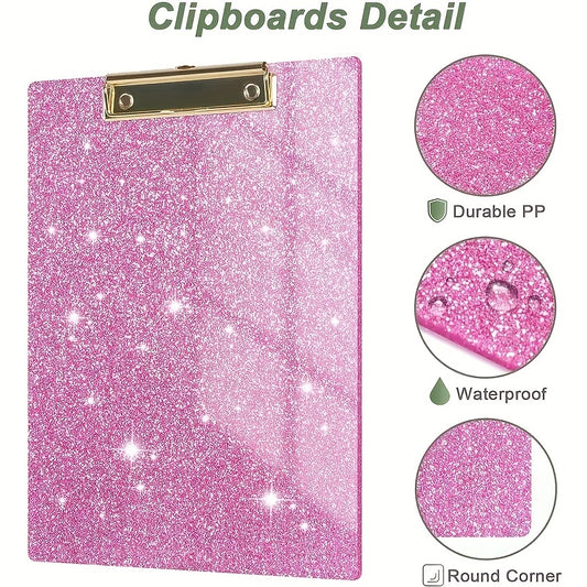 Glitter Acrylic Clipboard for Office School Use