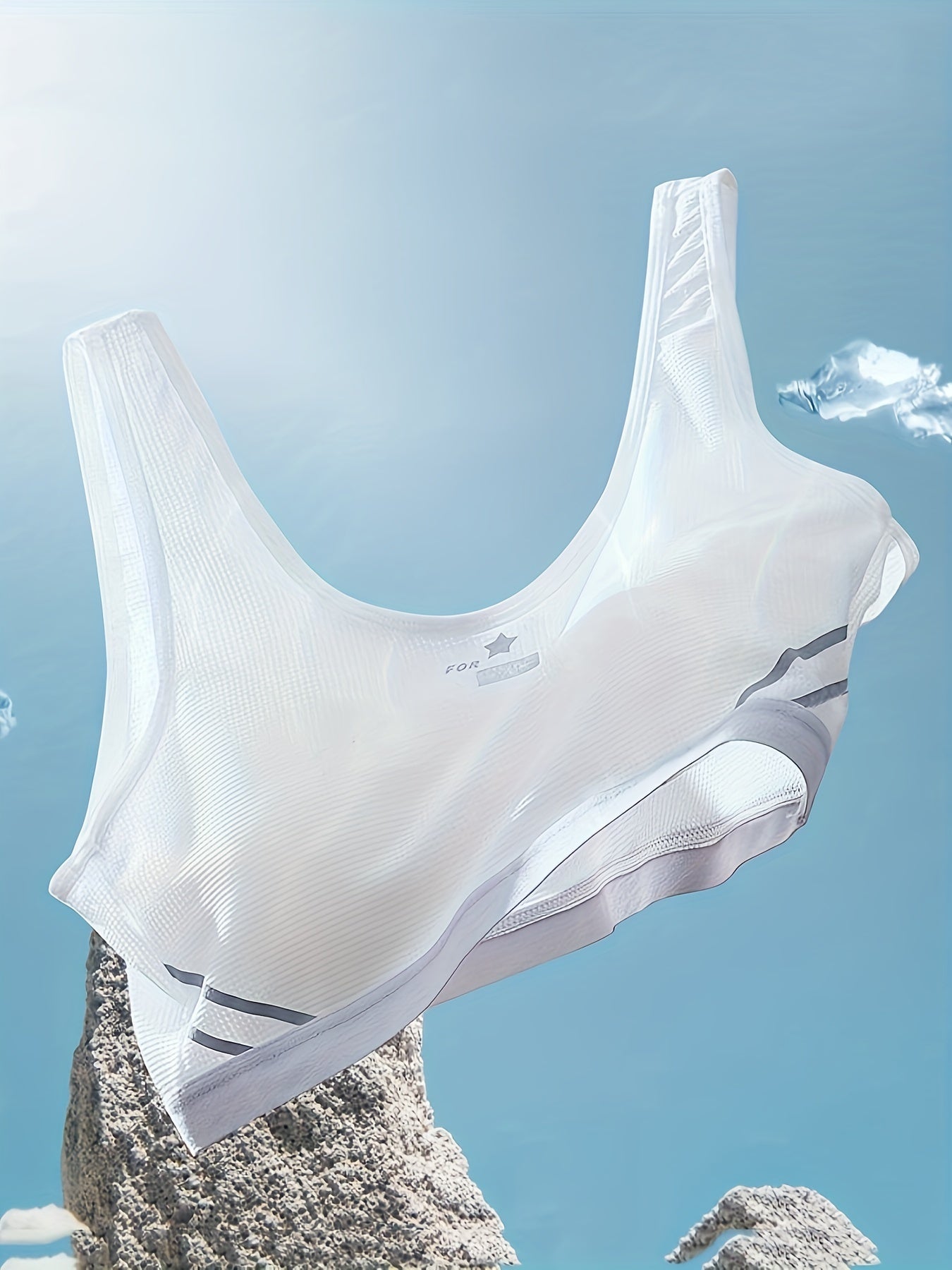 Star Pattern Wireless Sports Bra Full Coverage Tank Bra
