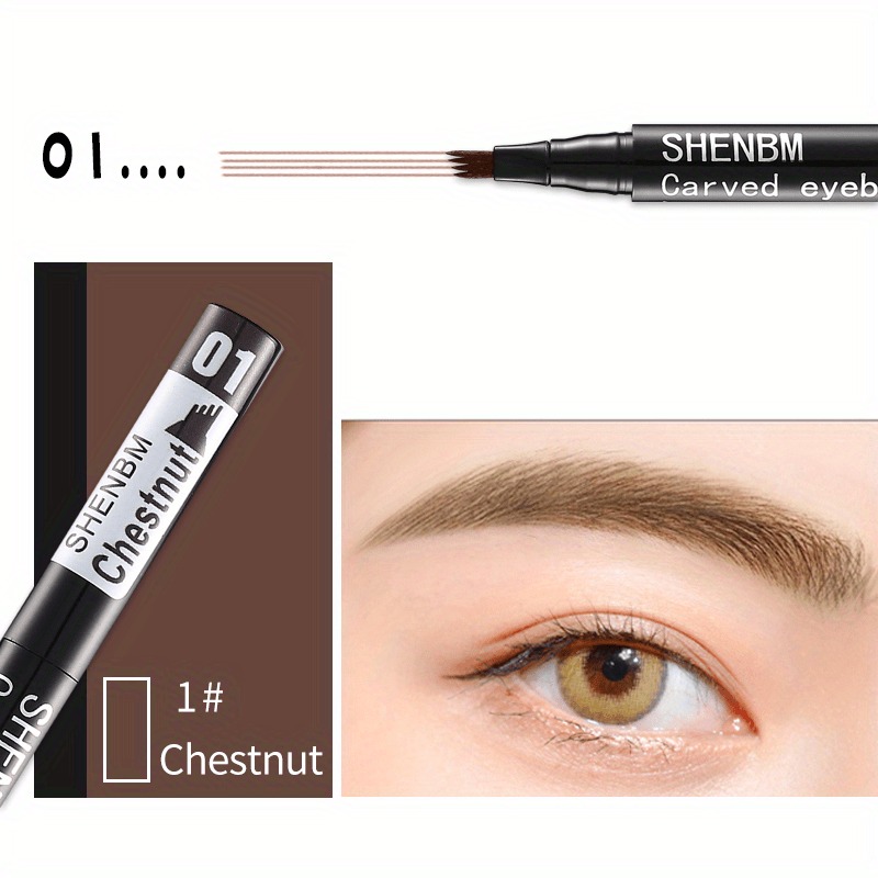 Waterproof and Sweatproof Eyebrow Pencil for Natural Makeup Long Lasting Brown