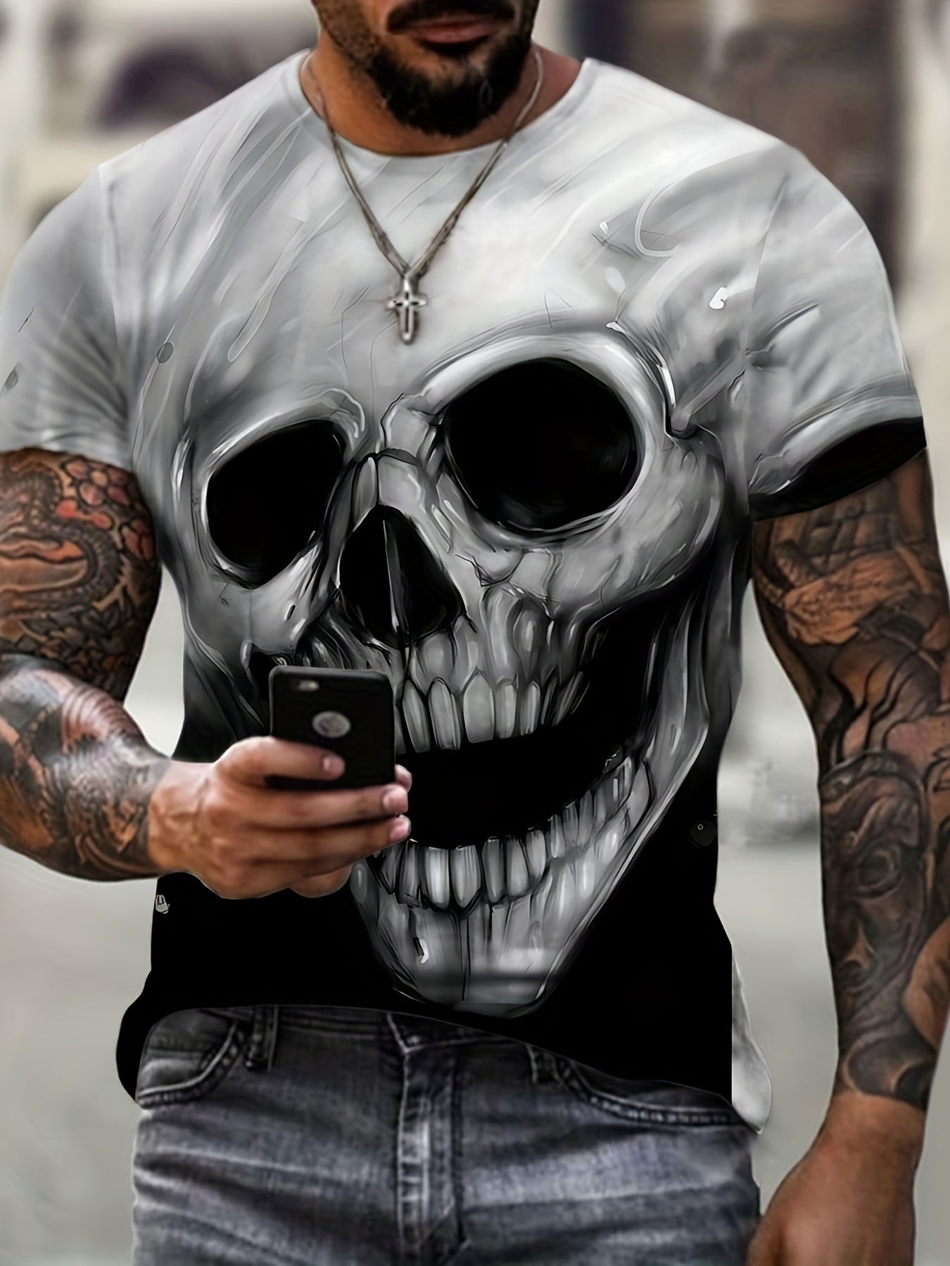 Men's Lion Graphic T shirt 3D Print Crew Neck Top Tee For Summer