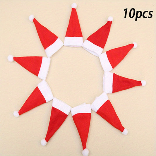 Mini Christmas Hat Wine Bottle Cover Decoration