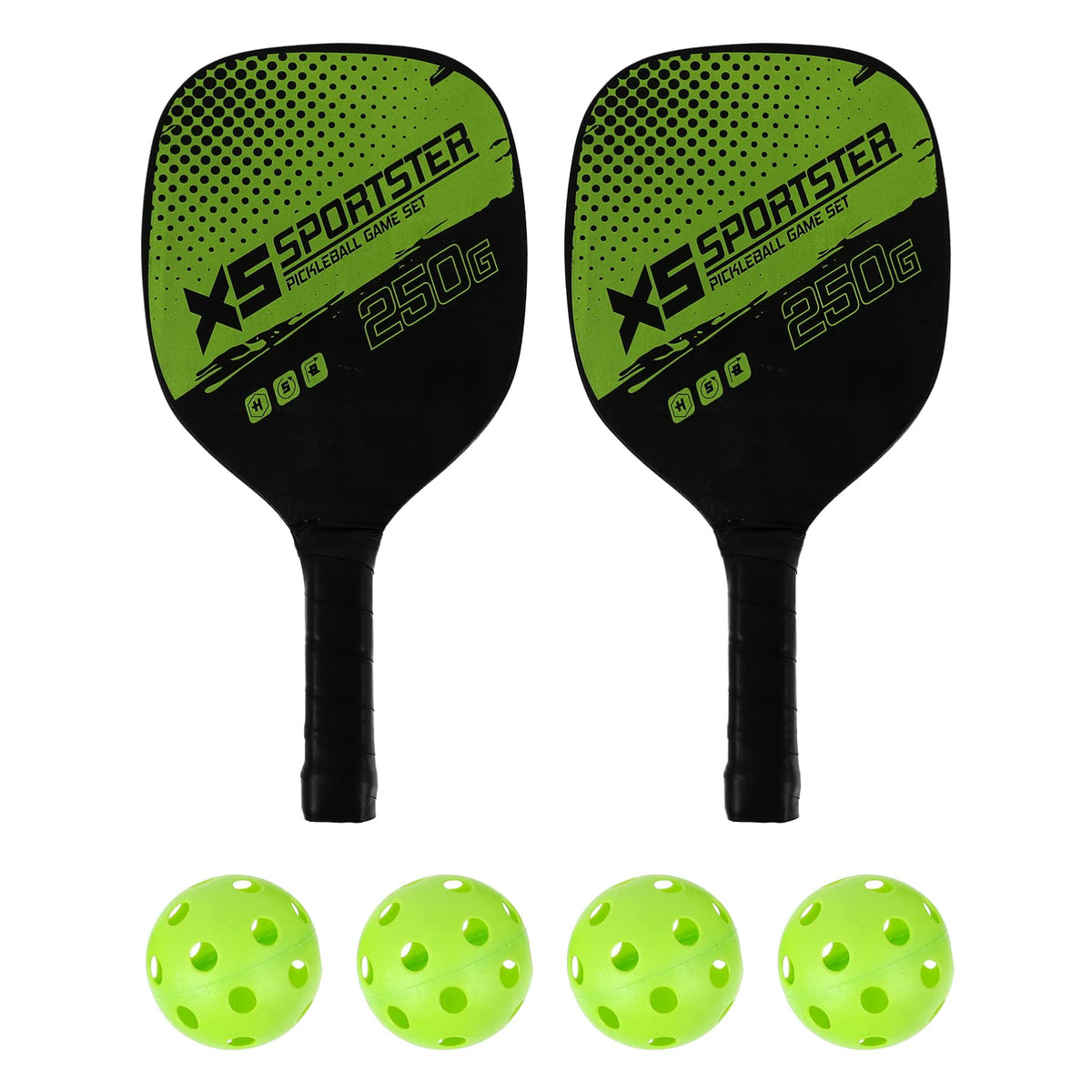 Portable Pickleball Starter Set with Paddles & Balls for Training
