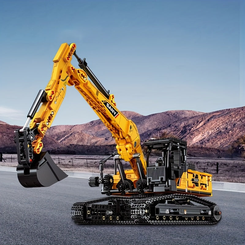 Excavator Building Blocks Set DIY Construction Toy Educational Assembly Kit