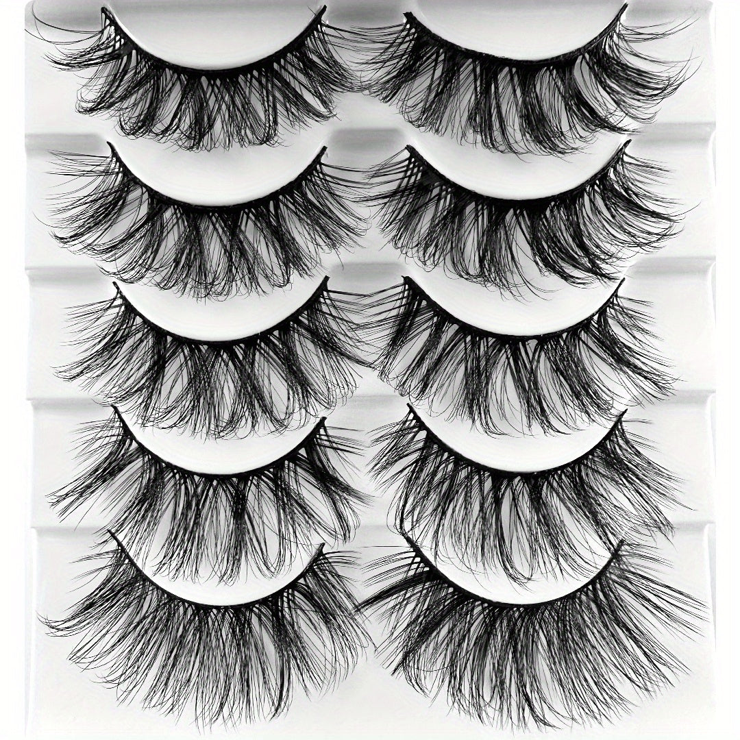8D Fluffy Curling False Eyelashes Cross High Faux Mink Hair Eyelashes
