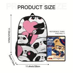 18 cm Graphic Print Bookbags - Lightweight Schoolbags for High School