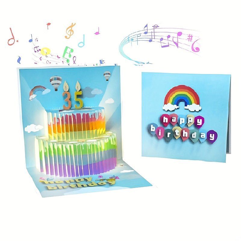 Musical Birthday Cards 3D Pop Up DIY Number Birthday Cards