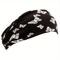 Women's Printed Sports Headband Yoga Hairband Wide Fitness Bandana