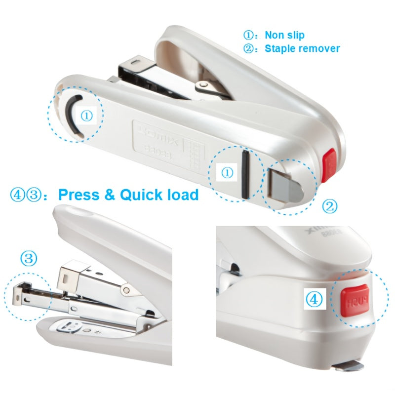 Labor Saving Stapler For Desk Office School Supplies 50 Sheet Capacity