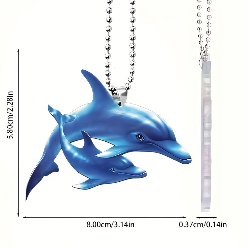 Bionic Dolphin Acrylic Car Pendant