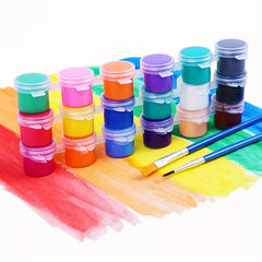 12 Colors Acrylic Paint Set with Brushes and Storage Container