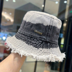 Distressed Sun Shade Bucket Hat Hip Hop Unisex Basin Hats For Women Men