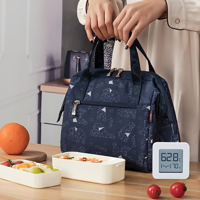Portable Insulated Lunch Bag Waterproof Insulation Package Thermal 2 Layer