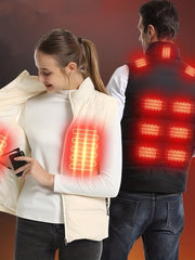 Men's Heated Vest Active Mid Stretch Sleeveless Jacket For Outdoor Fall Winter
