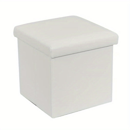Multifunctional Folding Storage Stool Ottoman Marble Pattern