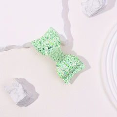 Green Hair Clip Double Layered Side Hair Bang Braids Women Girls Sweet Clip