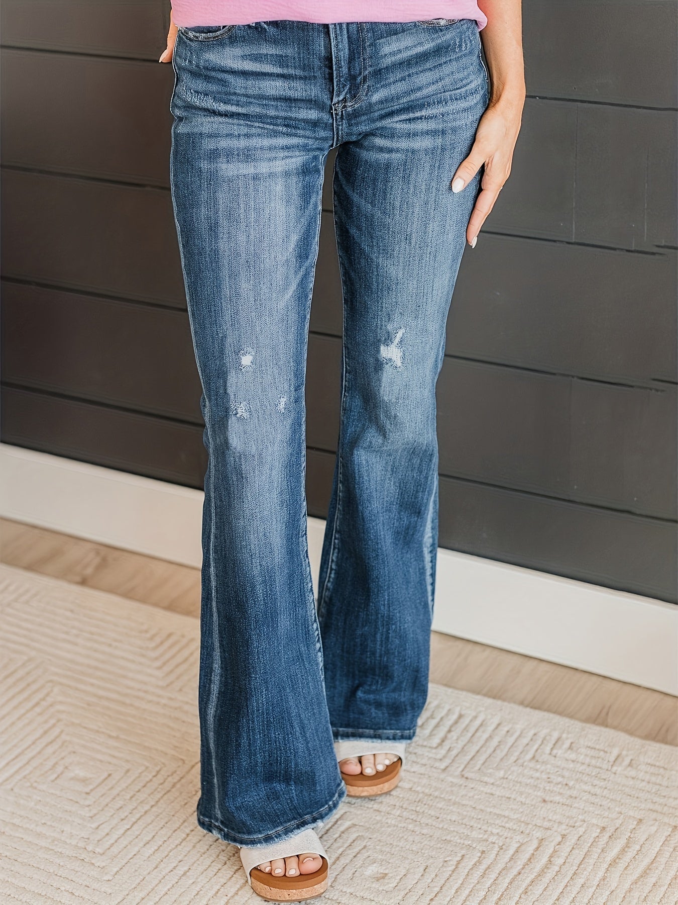  High Waisted Flared Leg Jeans