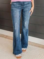  High Waisted Flared Leg Jeans