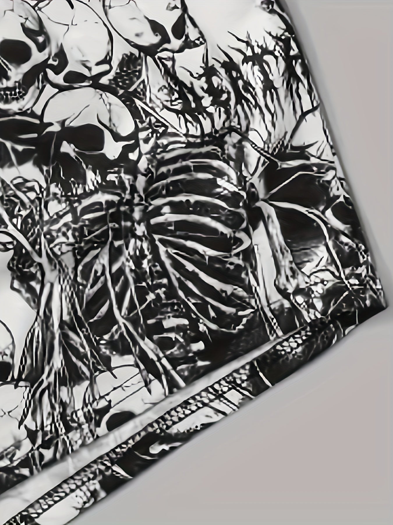 Skull Print Halloween Lounge Set Tank Top & Shorts Women's Loungewear