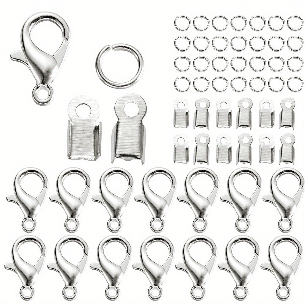 80Pcs Alloy Lobster Clasp Jump Rings Set for DIY Jewelry