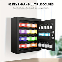 Electronic Key Safe Pin Code Keyless Storage Box Wall Mount Safe 83 Keys Cabinet