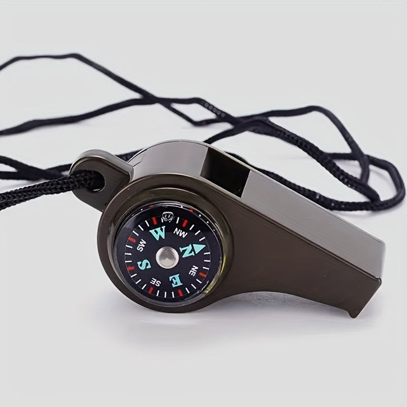 3 In 1 Survival Whistle with Thermometer Compass for Camping Hiking