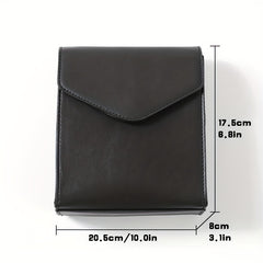 Men's Crossbody Square Bag PU Leather Shoulder Bag