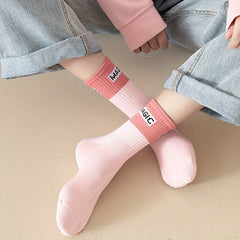 5 Pairs Letter Print Women's Stockings Socks