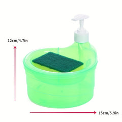 Automatic Kitchen Dishwashing Liquid Dispenser Box with Brush Combination
