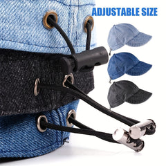 Adjustable Denim Sun Hat UV Protection Bucket Hats for Women