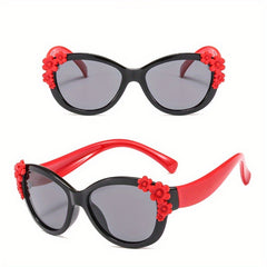 Silicone Kids Sunglasses Polarized Colorful Flower Baby Glasses