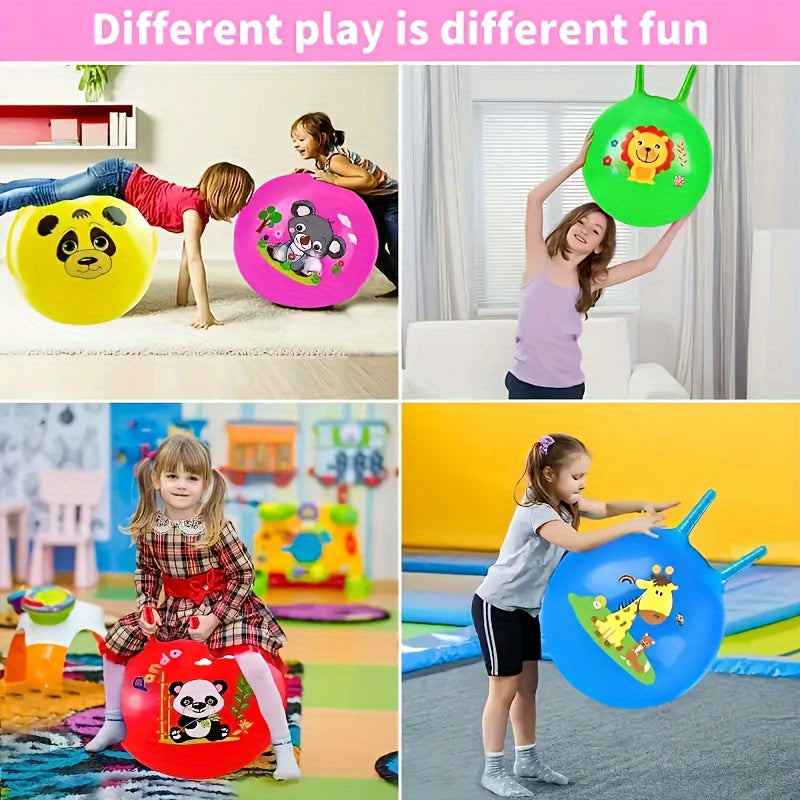 Bouncing Ball With Handle Kids Big Bouncy Jumping Balls