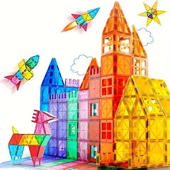 Magnetic Tile Building Blocks Transparent Magnetic Building Blocks