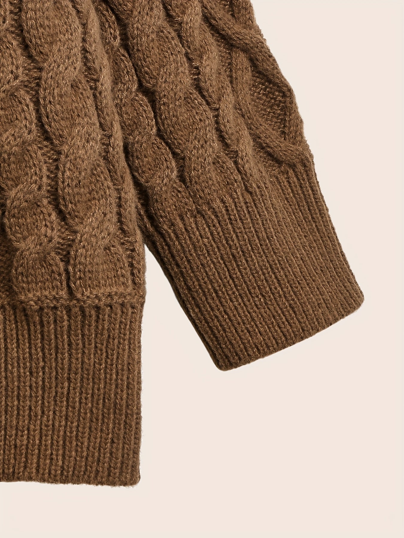 Men's Vertical Twist Texture Sweater Mid Stretch Irregular Collar Pullover