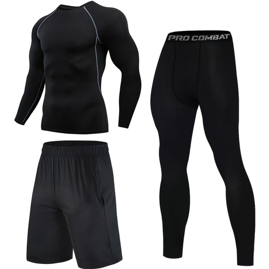 Quick Drying Men's Sports Suit for Casual and Fitness Training