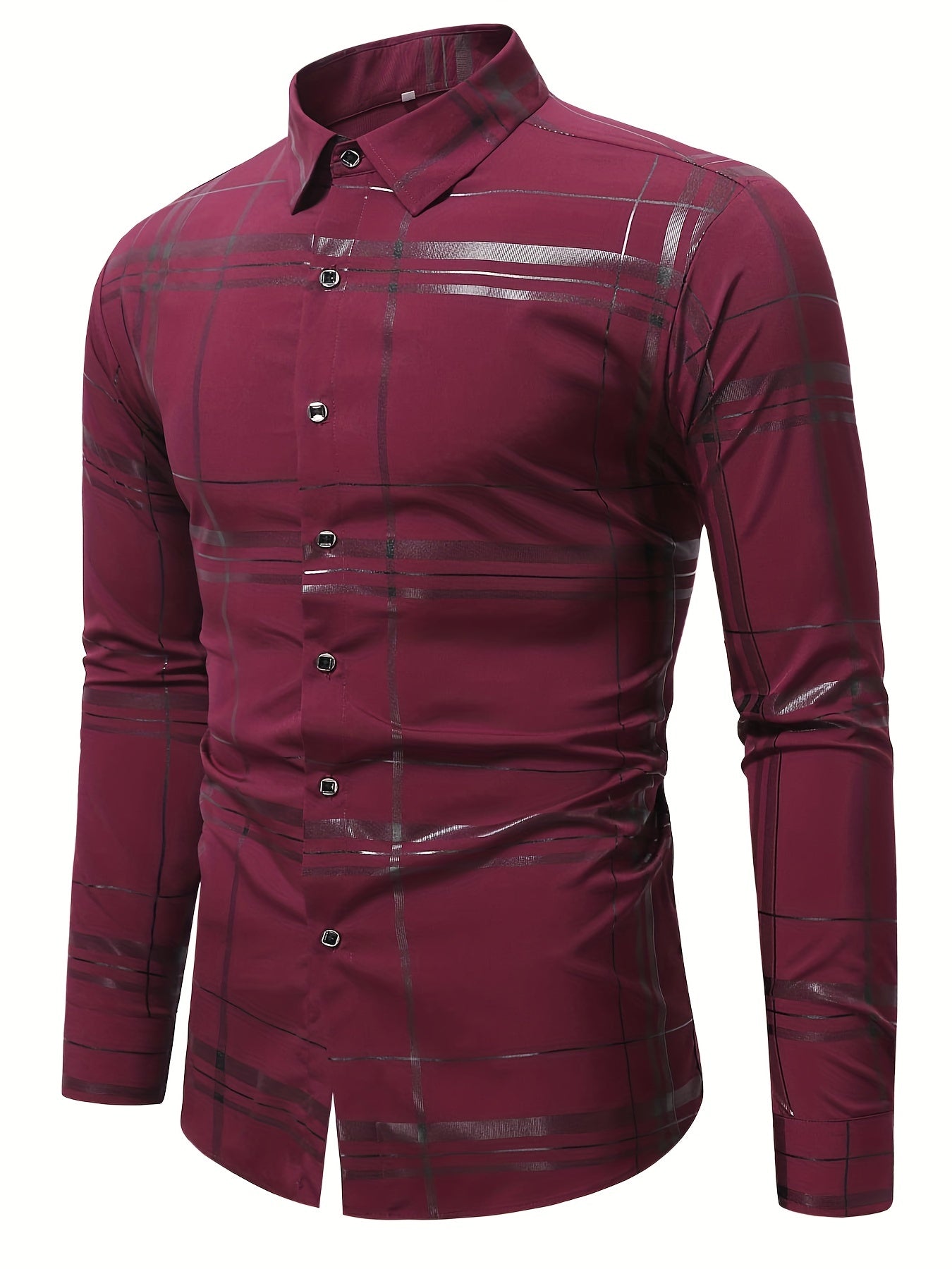 Men's Semi formal Stripe Button Up Shirt for Spring/Fall