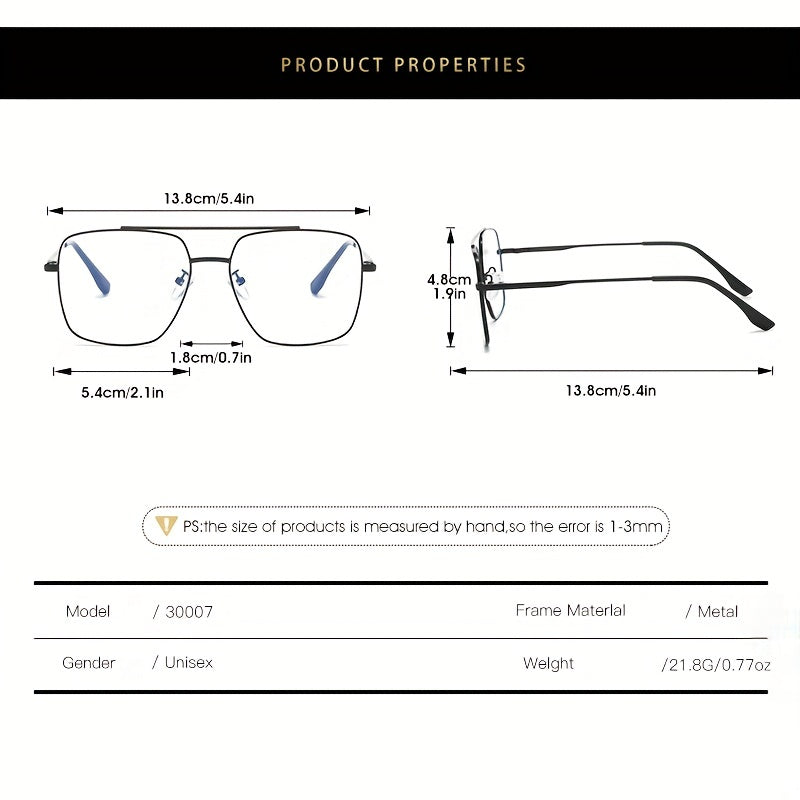 Clear Lens Glasses for Students Metal Nearsighted Spectacles