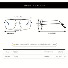 Clear Lens Glasses for Students Metal Nearsighted Spectacles
