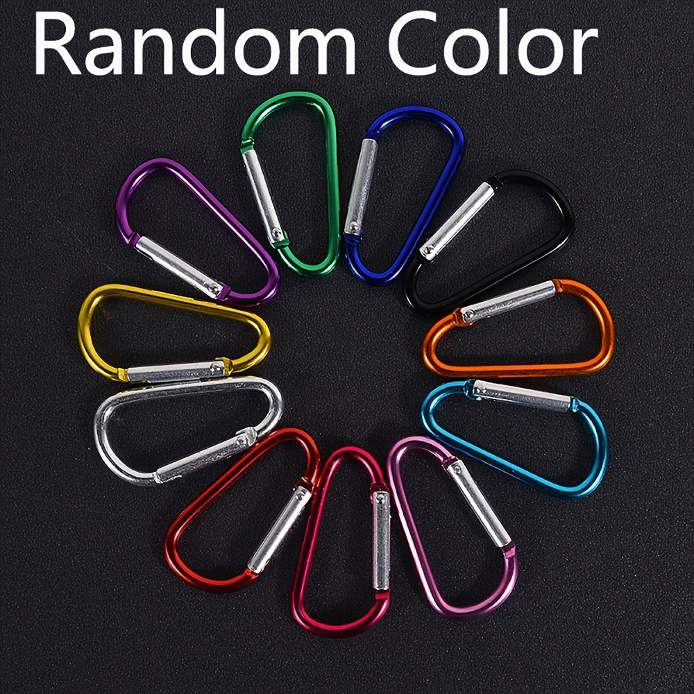 2pcs Random D-shaped Quick Hanging Buckle Aluminum Alloy Carabiner