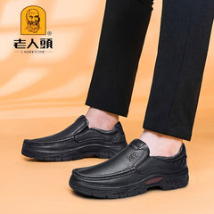 LAORENTOU Men's Dress Shoes Durable Non Slip Loafer Shoes