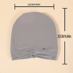 Three Layer Cross Turban Cap Solid Casual Head Wrap Bonnet