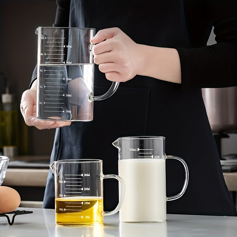 High Temp Glass Measuring Cup 1000ml 33.8oz Scale Kitchen Tools