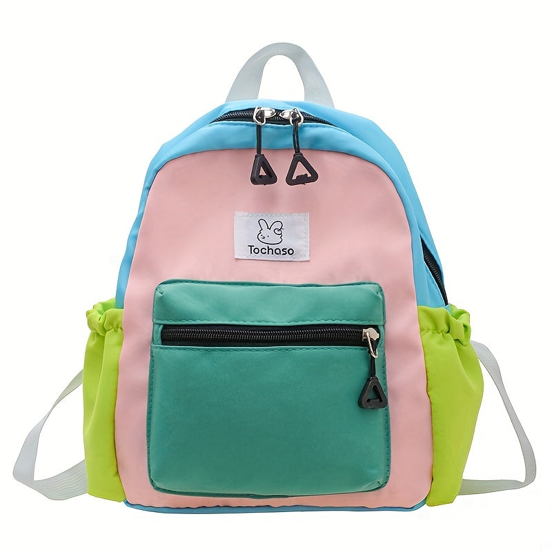 Kids Casual Backpack Lightweight Block Print