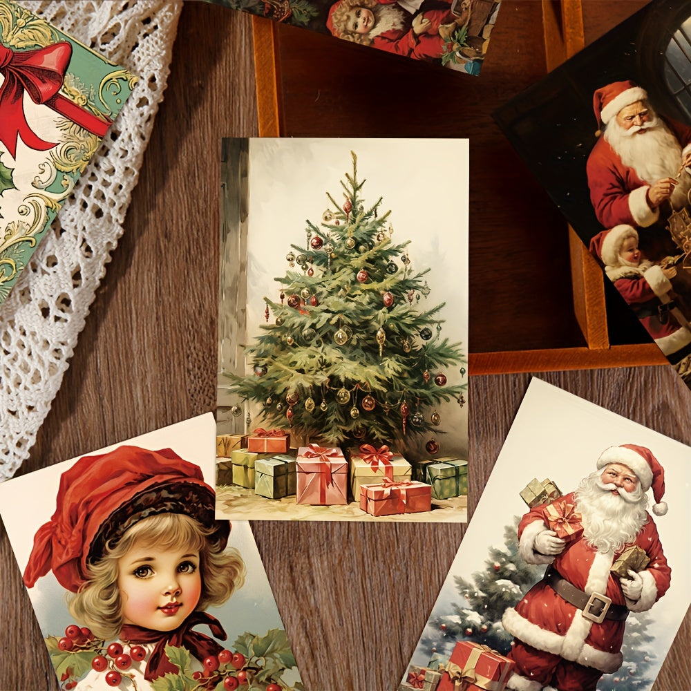 10pcs Christmas Card Postcard Message Indoor Wall Decoration Diy Sticker