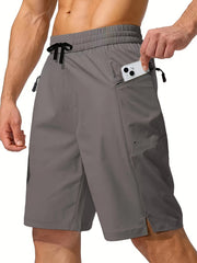 Men's Zip Pocket Swim Trunks Quick Dry UV Protection Beach Shorts