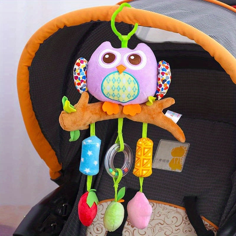 Baby Hanging Rattle Toy - Owl Design