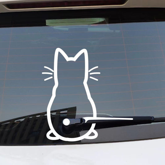 Cat Car Window Sticker Reflective Decoration For Universal Car