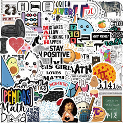 50 Funny Math Formula Stickers for Guitars Water Bottles & More