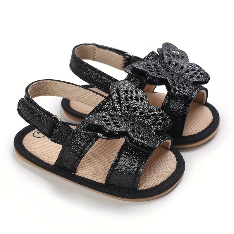 Casual Butterfly Open Toe Sandals for Baby Girls Lightweight Non-slip Sandals