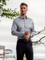 Men's Non Iron Shirt Top Long Sleeve Solid Business
