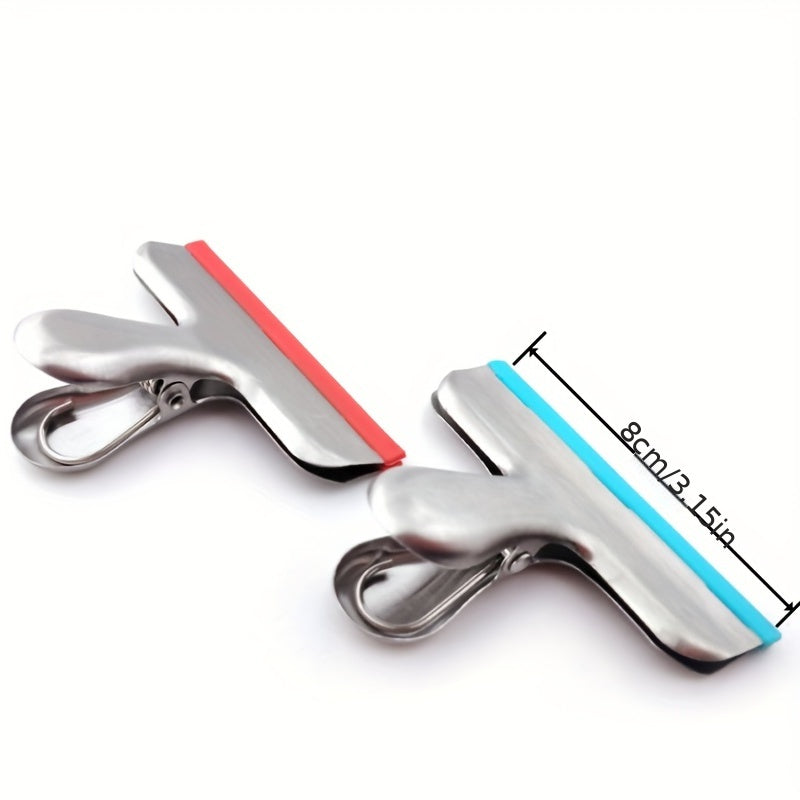 Stainless Steel Silicone Sealing Clip Ticket Clip Non-slip Strip